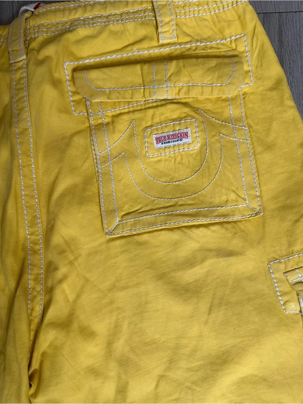 Yellow Men’s Cargo Shorts True Religion- 42